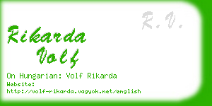 rikarda volf business card